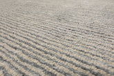 Hand Tufted Beige New Zealand Wool Textured Ribbed Rug in Multi Sizes by LoomBloom